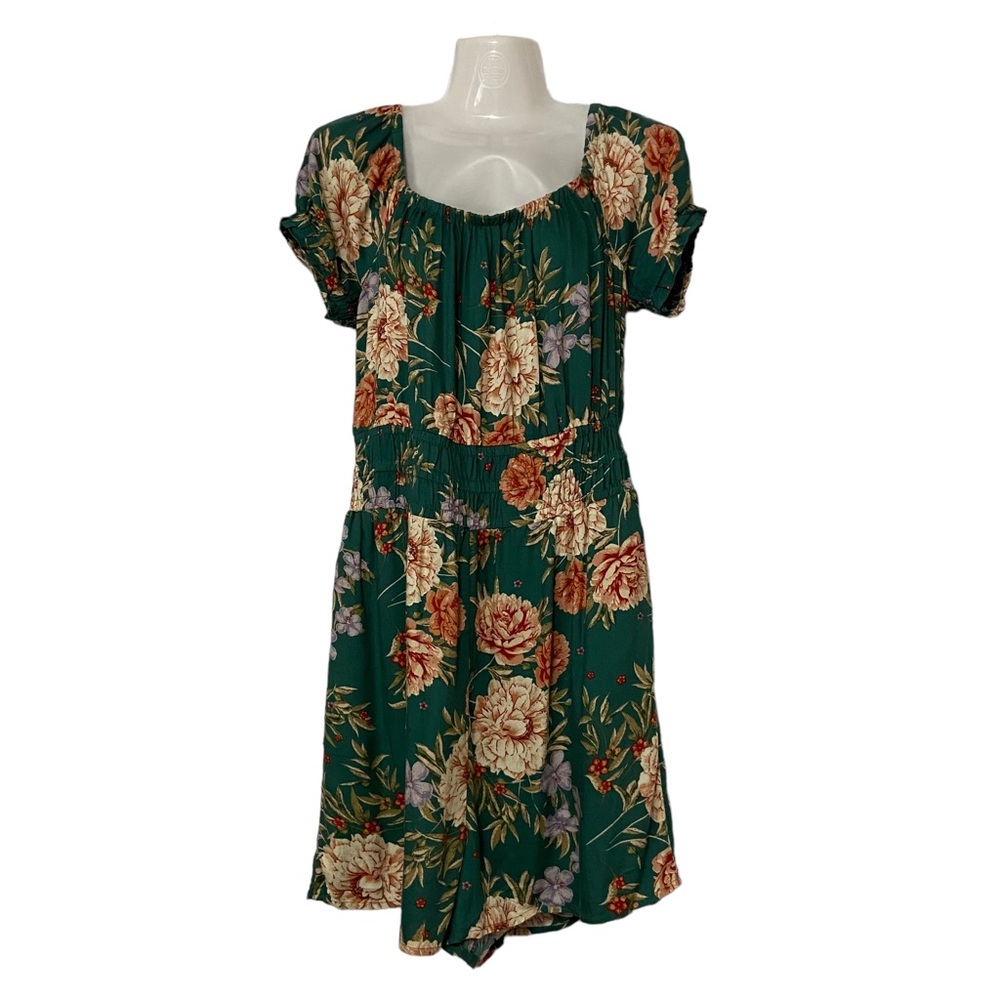 American Eagle Outfitters Womens Romper Playsuit Green Floral